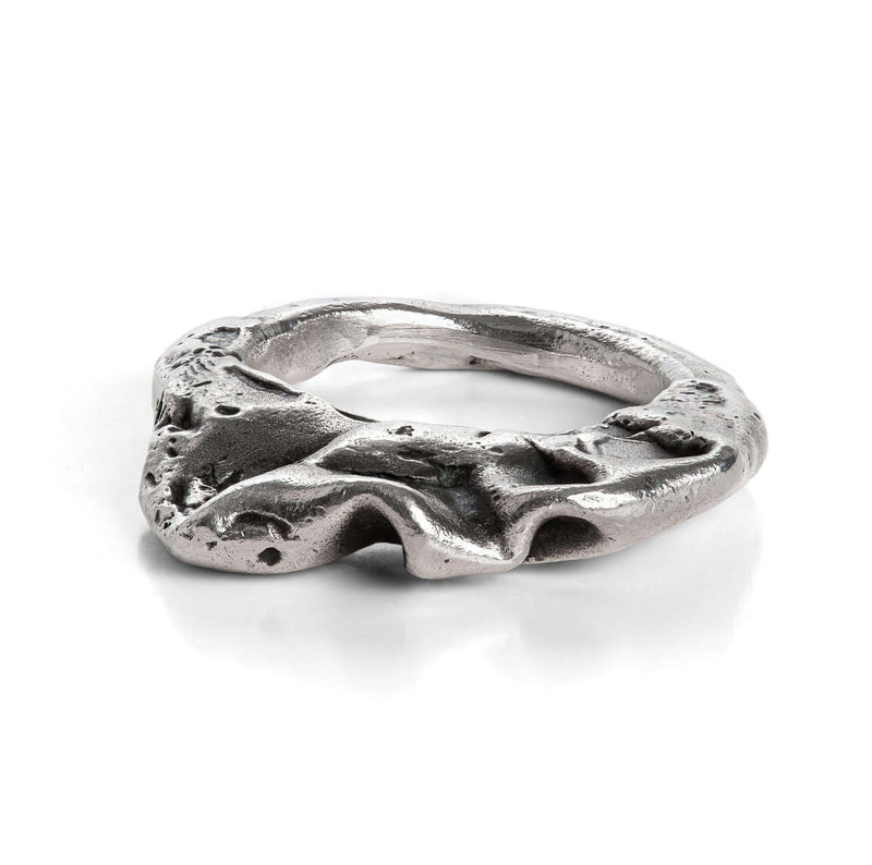 Flat Volcano Sterling Silver Ring - Eclectiker