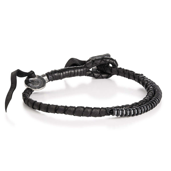 Bottega Veneta Leather & Snakeskin Microintrecciato Cuff Bracelet - Black  Cuff, Bracelets - BOT199944 | The RealReal