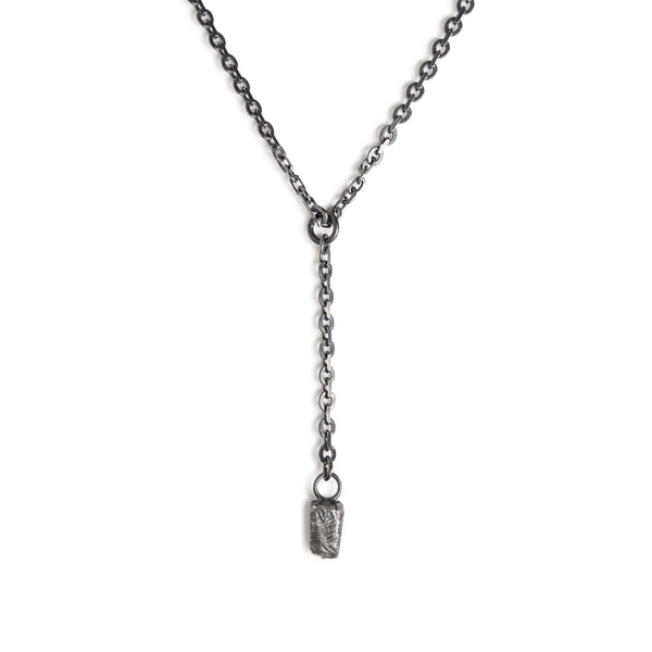 Mini Vulcan Silver Lariat Necklace - Eclectiker