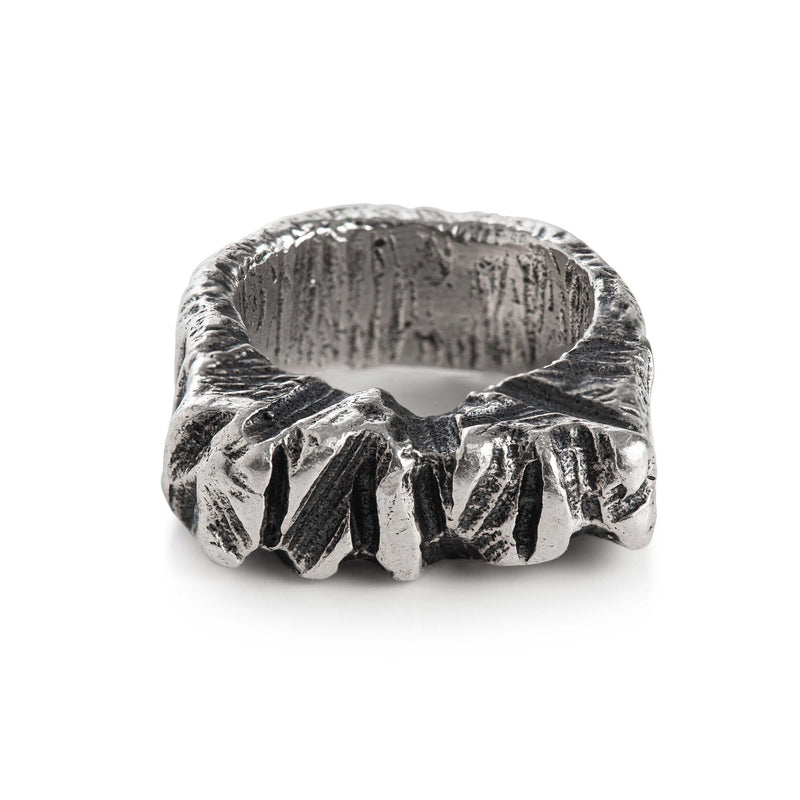 Rook Hand-Carved Sterling Silver Ring - Eclectiker