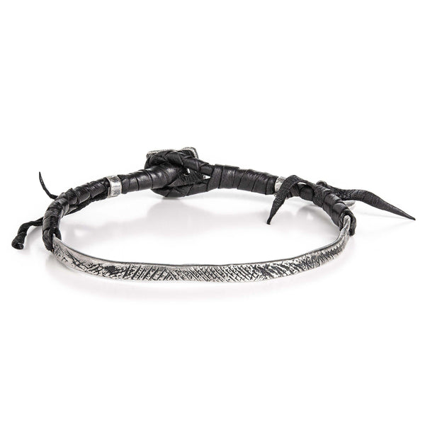 Silver And Leather Bracelet - Eclectiker