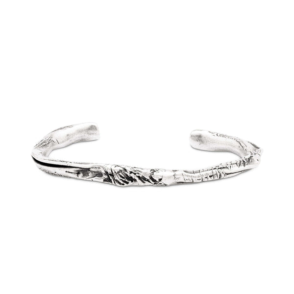 Sterling Silver Hand-Carved Cuff Bracelet - Eclectiker